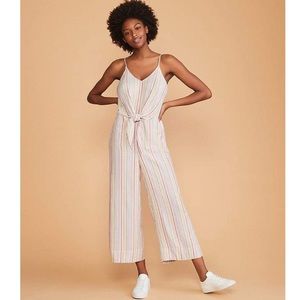 Lou & Grey Striped Tie Waist Jumpsuit